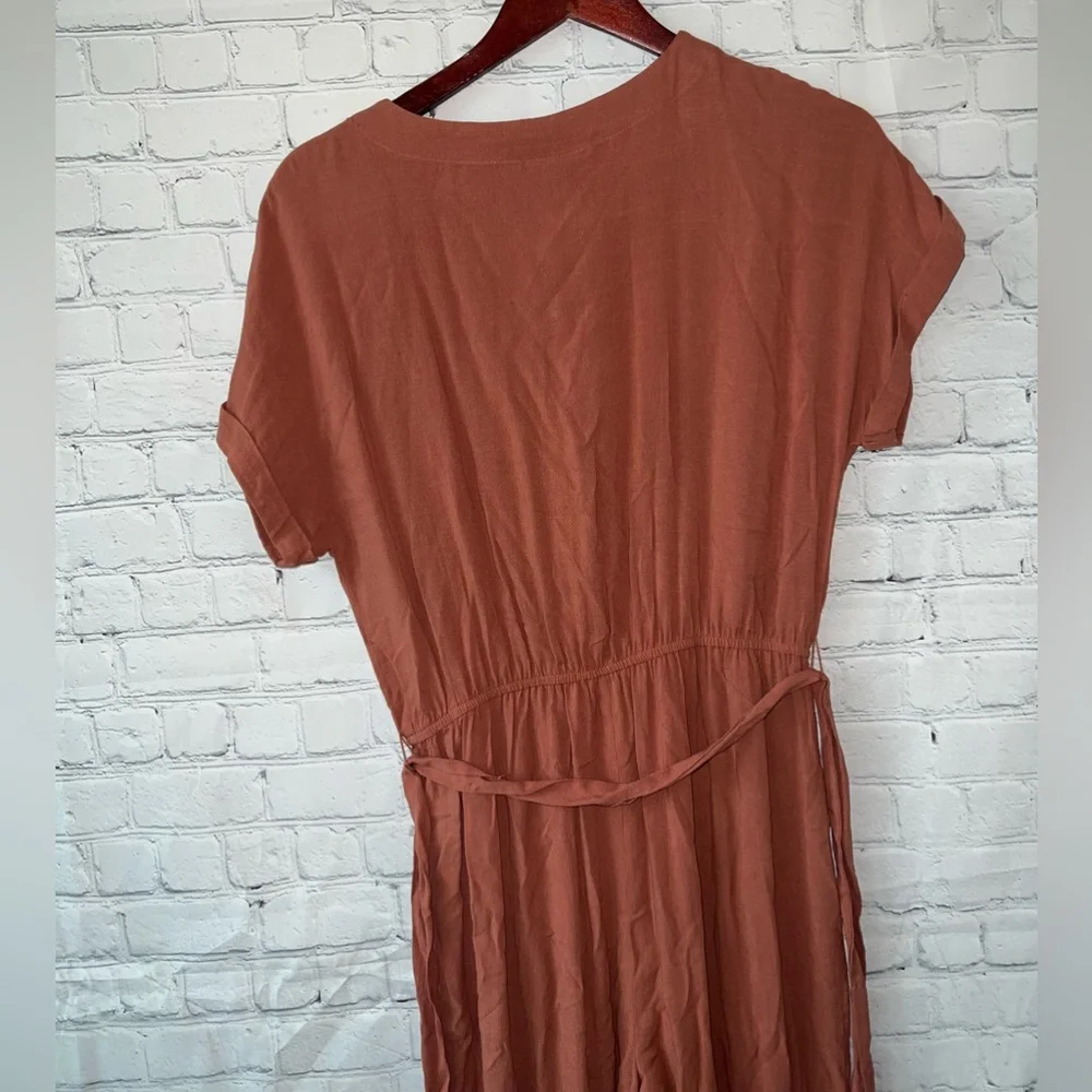 BRAND NWT Apt. 9 Dark Orange Long Romper size S - Picture 14 of 16